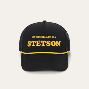 my-other-hat-is-a-stetson-black-trucker-cap