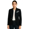womens-black-embellished-blazer
