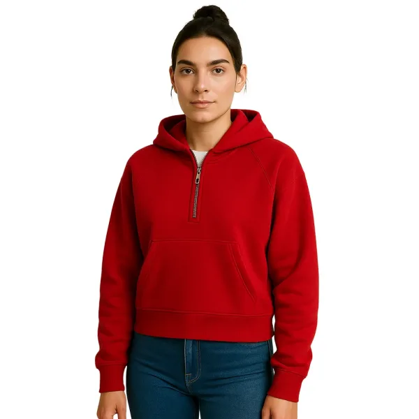 womens-red-fleece-hoodie