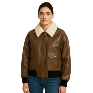 womens-brown-leather-aviator-jacket