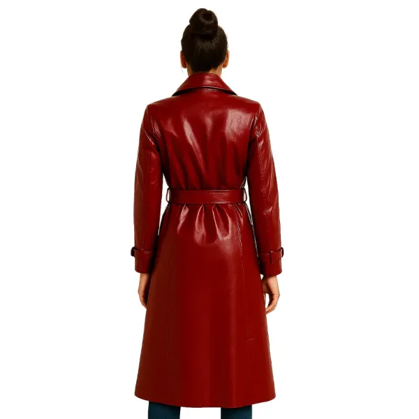 red-latex-trench-coat