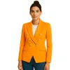 womens-neon-orange-blazer