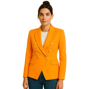 womens-neon-orange-blazer
