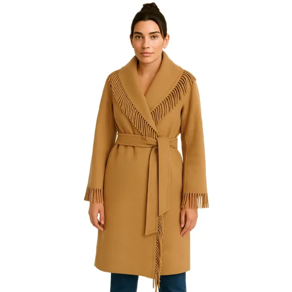 womens-tan-wool-fringe-coat