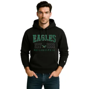 black-philadelphia-eagles-retro-hoodie