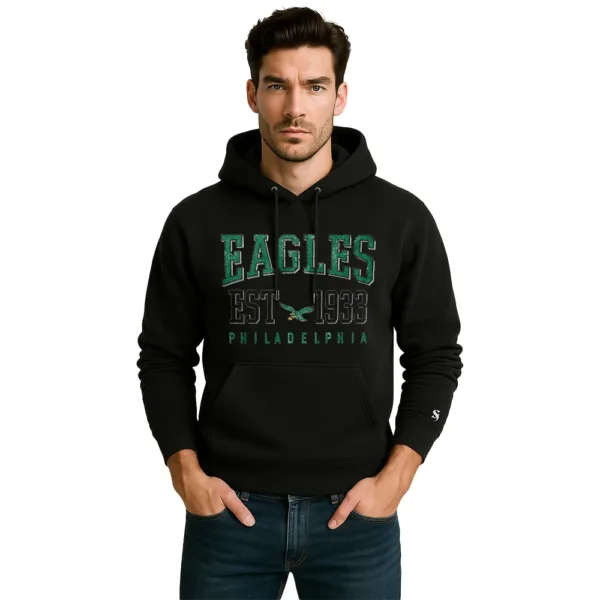 black-philadelphia-eagles-retro-hoodie