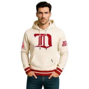 cream detroit red wings vintage hoodie