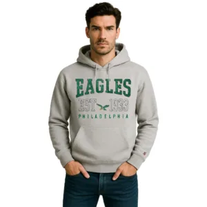 grey-philadelphia-eagles-retro-hoodie