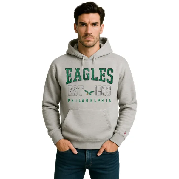 grey-philadelphia-eagles-retro-hoodie