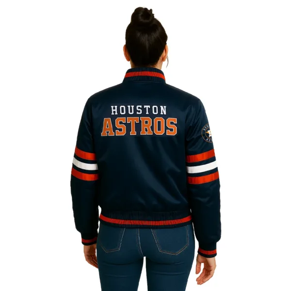 mlb navy blue houston astros varsity jacket 1