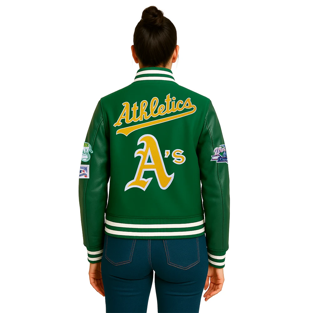 mlb-retro-green-wool-oakland-athletics-jacket mlb retro green wool oakland athletics jacket