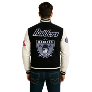 NFL CLASSIC Oakland Raiders Jacket 2 nfl-vintage-las-vegas-raiders-varsity-jacket