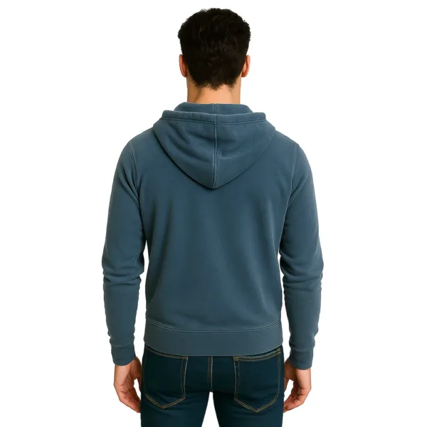 premium dark grey front zip hoodie