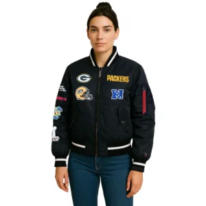 unisex-black-green-bay-packers-new-era-alpha-industries-bomber-jacket