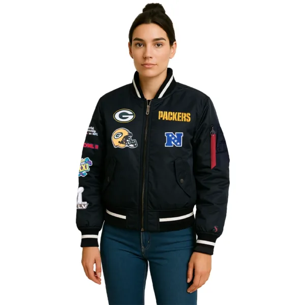 unisex-black-green-bay-packers-new-era-alpha-industries-bomber-jacket