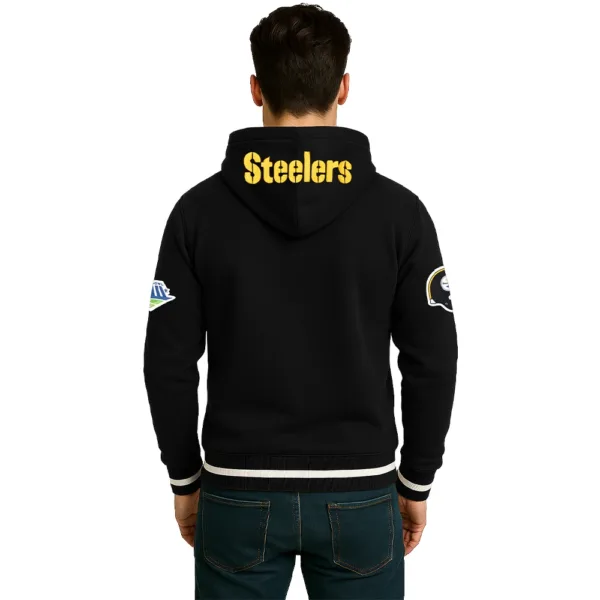 unisex black pittsburgh steelers hoodie