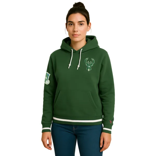 unisex milwaukee bucks green hoodie