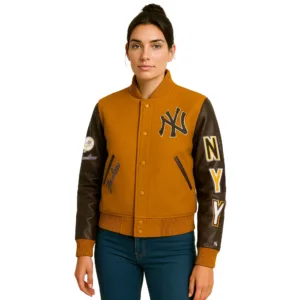 MLB Classic Brown NY Yankees Wool Jacket 3 unisex-mlb-classic-brown-ny-yankees-wool-jacket