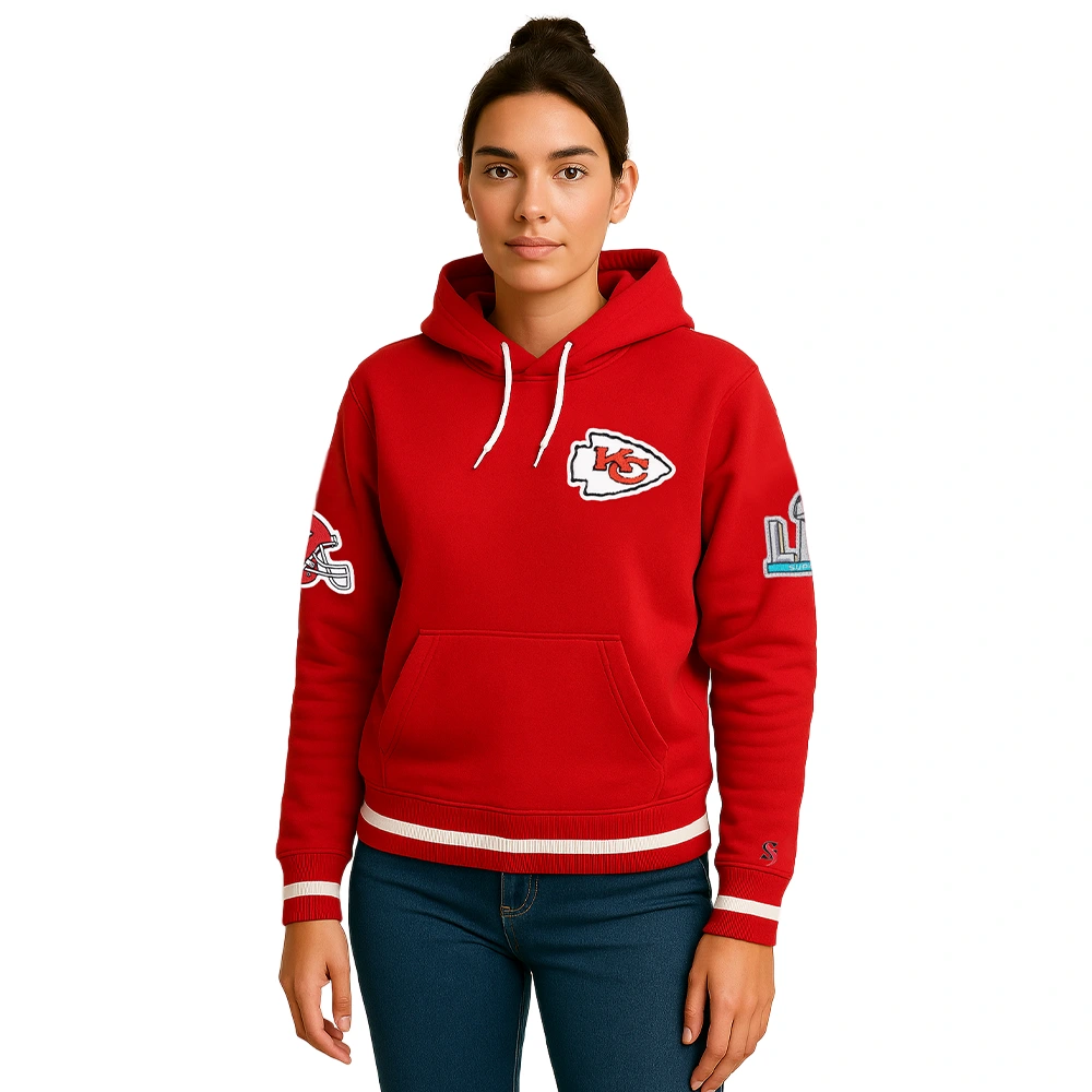 unisex-red-kansas-city-chiefs-red-hoodie unisex red kansas city chiefs red hoodie
