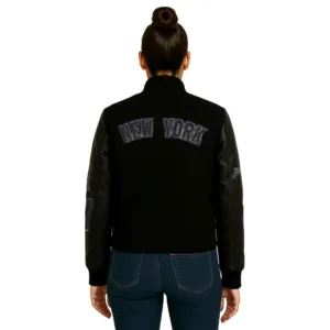 MLB Triple Black New York Yankees Varsity Jacket 4 unisex-triple-new-york-yankees-varsity-jacket