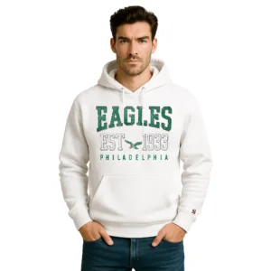 white-philadelphia-eagles-retro-hoodie