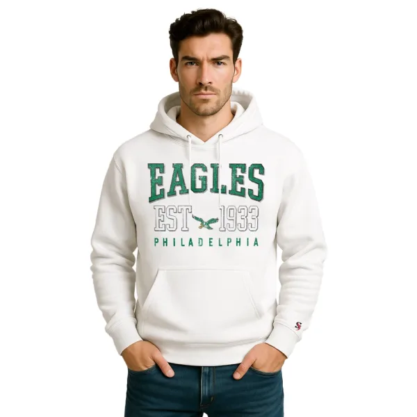 white-philadelphia-eagles-retro-hoodie