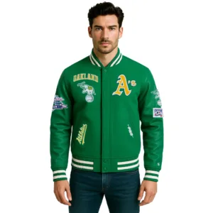 wool oakland athletics jacket