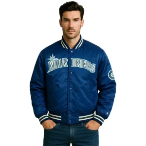 90s mariners satin jacket