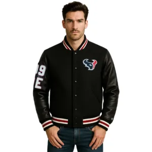 black varsity jacket