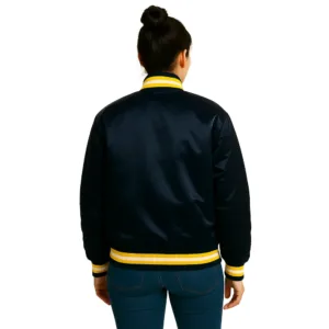 blue university of notre dame bomber jacket