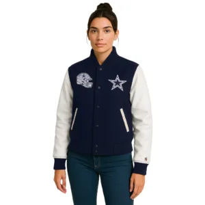 dallas cowboys women's varsity jacket