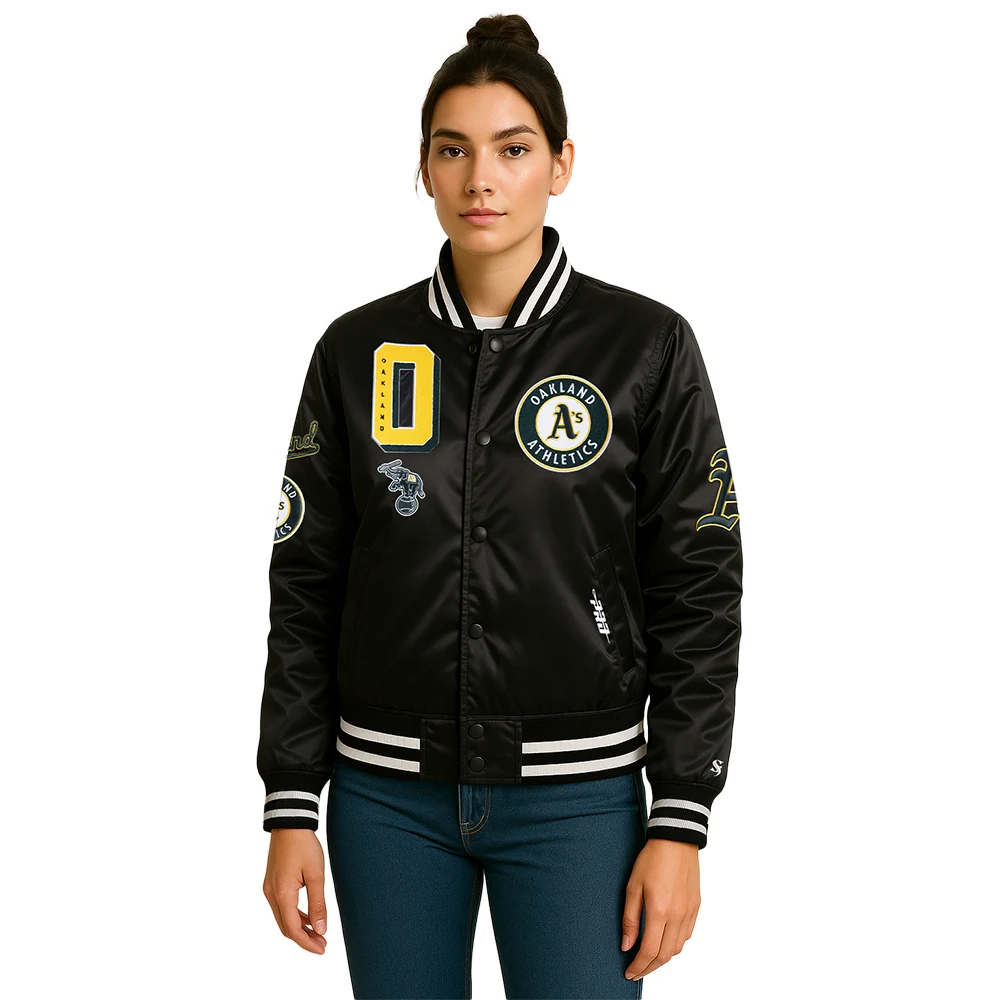 mashup-black-oakland-athletics-satin-jacket mashup black oakland athletics satin jacket