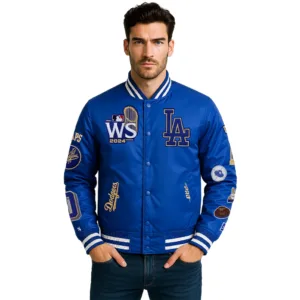 mens mlb la dodgers world series jacket