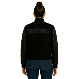 nba new york triple black knicks women's jacket