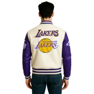 nba wool vintage la lakers jacket