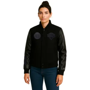 new york triple black knicks women's jacket