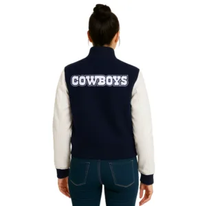 nfl dallas cowboys women's varsity jacket