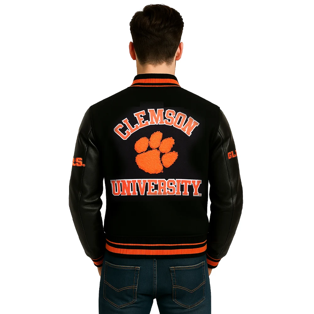 university-clemson-letterman-jacket university clemson letterman jacket