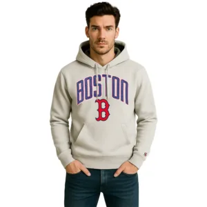 boston red sox gray hoodie sweatshirt