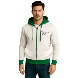 philadelphia eagles distressed graphic hoodie