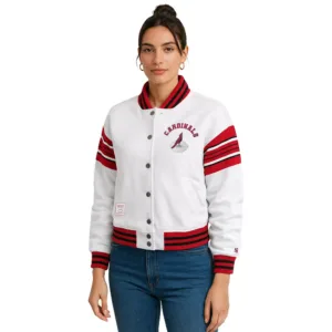 arizona cardinals white fleece jacket