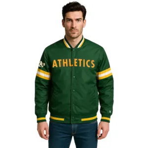 athletics green scout varsity jacket