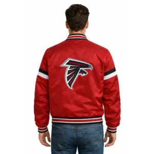 home game atlanta falcons red varsity jacket