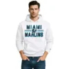 mesh look white miami marlins hoodie
