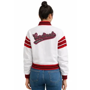womens arizona cardinals white fleece jacket